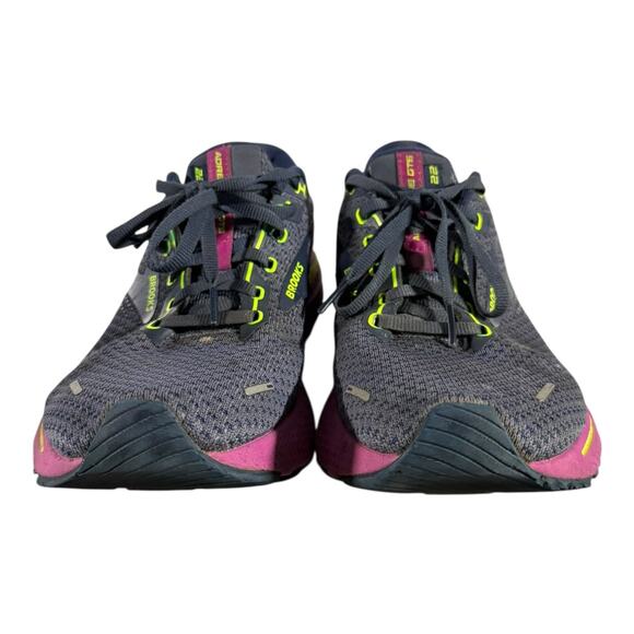 Brooks Adrenaline GTS 22 Women’s 11 Navy Purple Neon Running Shoes Medium B - Picture 3 of 9